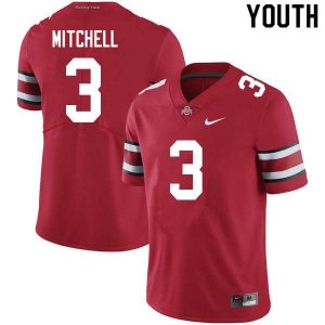NCAA Ohio State Buckeyes Youth #3 Teradja Mitchell Scarlet Nike Football College Jersey VMV3545LW